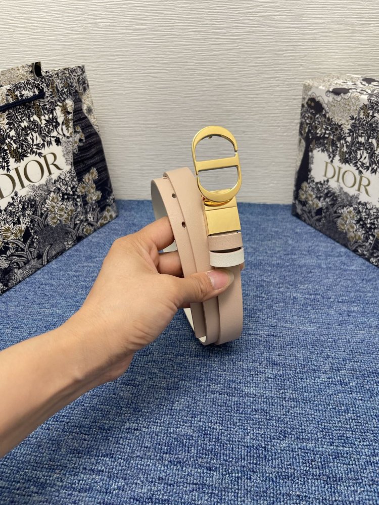 Ремінь жіночий шкіряний Dior Montaigne Avenue 2 см фото 2