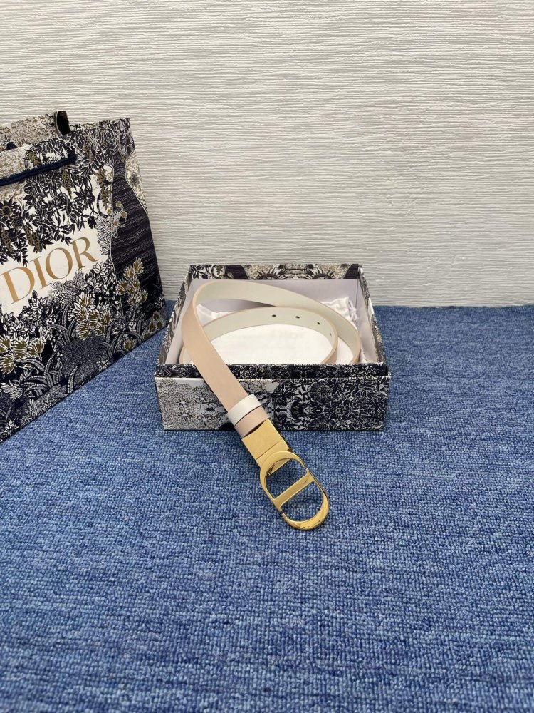 Ремінь жіночий шкіряний Dior Montaigne Avenue 2 см фото 3