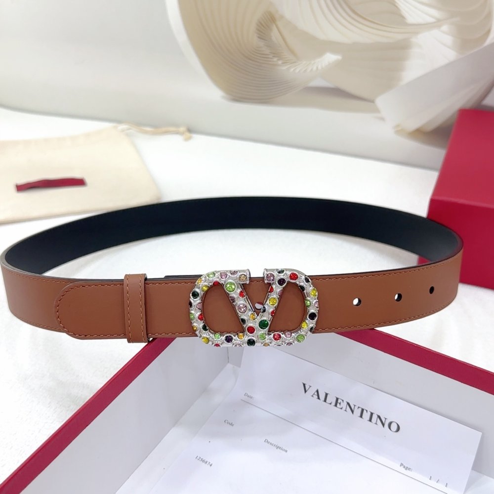 Ремень женский кожаный двусторонний 3 см