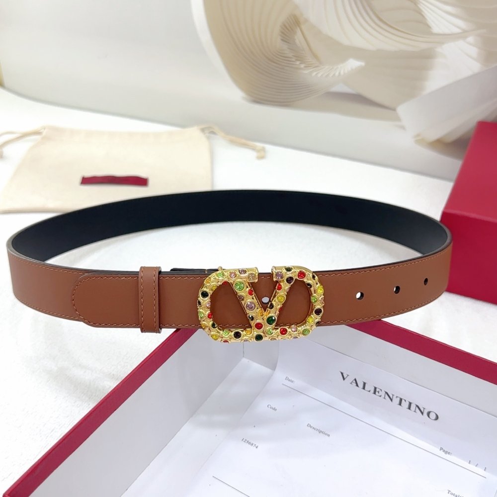 Ремень женский кожаный двусторонний 3 см