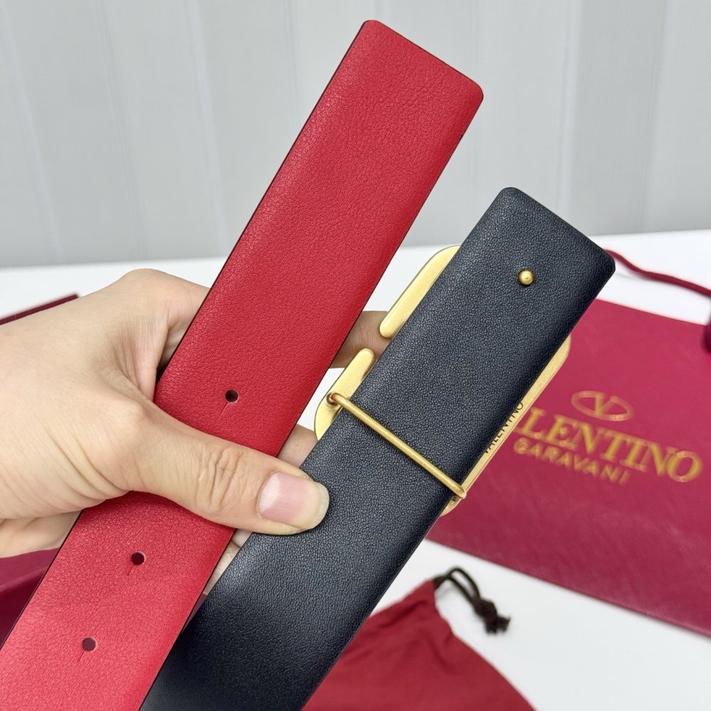 Ремень женский кожаный двусторонний 4 см фото 4