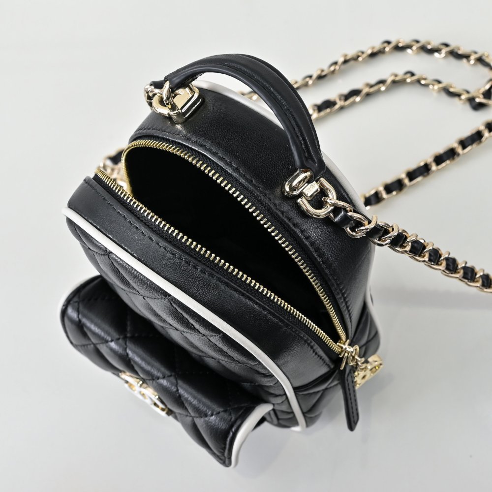 Рюкзак кожаный CHANEL 25 C Mini 12 см фото 8