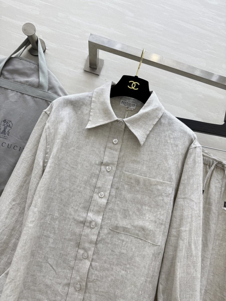 Розкішний мінімалістичний лляної костюм фото 3