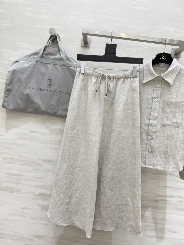 Розкішний мінімалістичний лляної костюм фото 5