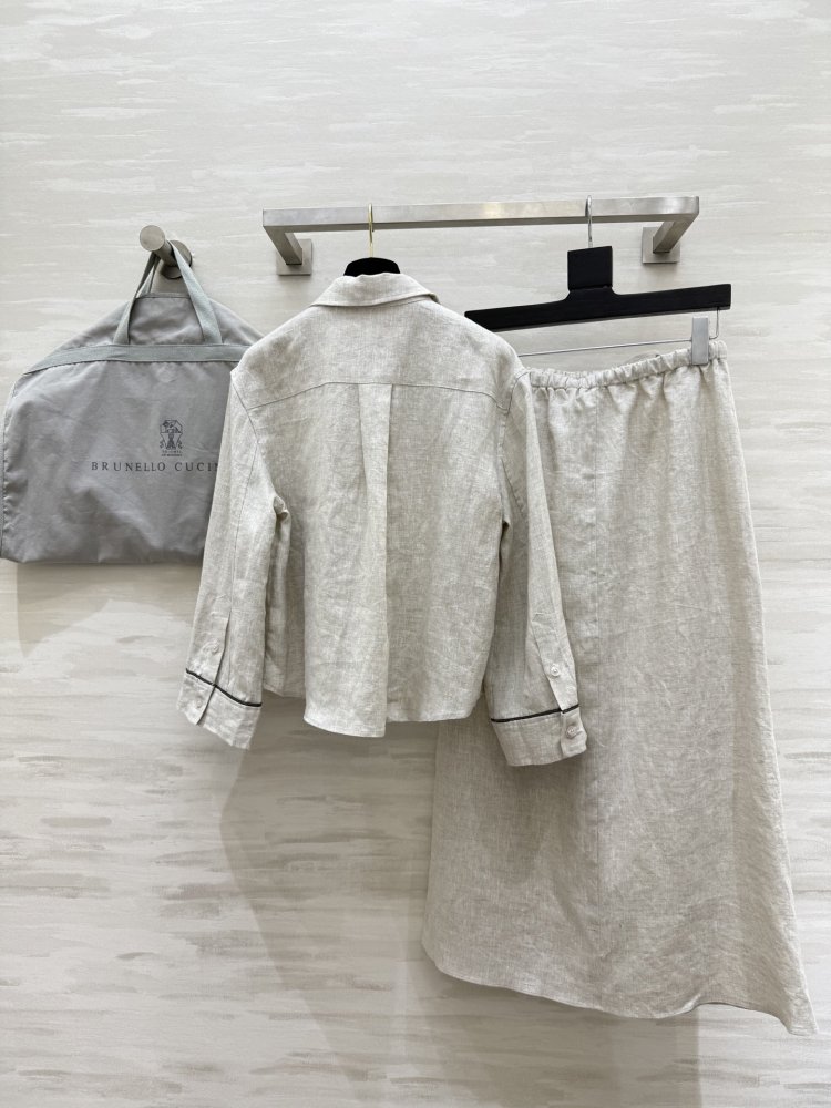 Розкішний мінімалістичний лляної костюм фото 7