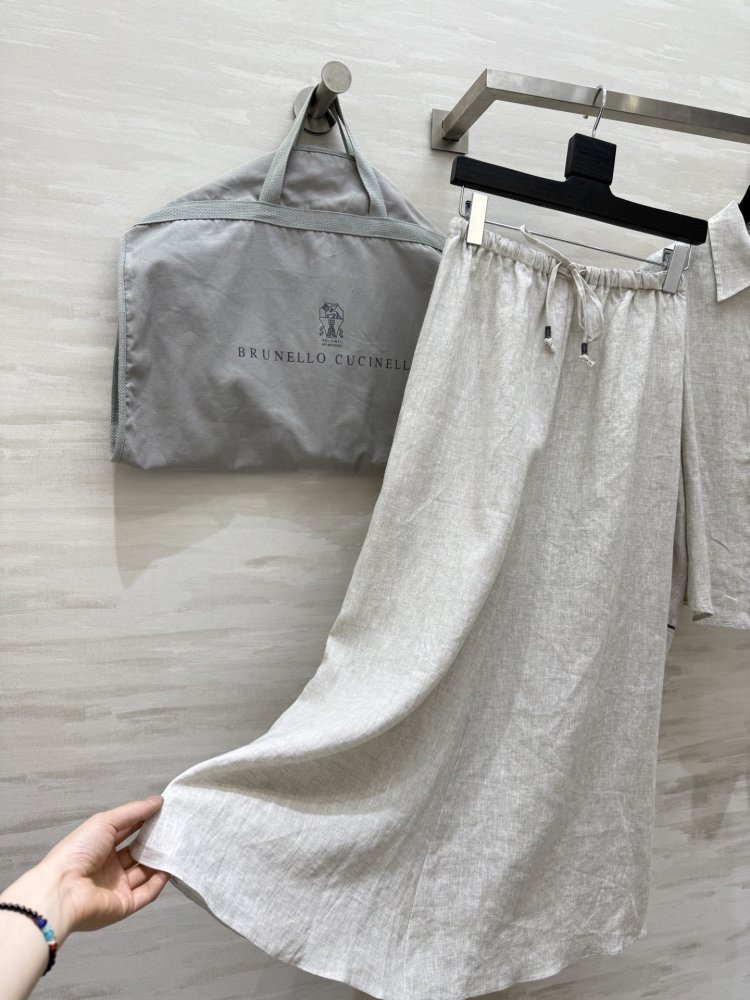 Розкішний мінімалістичний лляної костюм фото 9