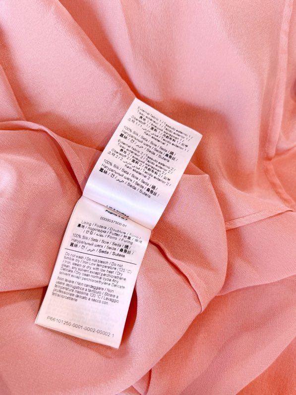 Pink silk dress фото 8