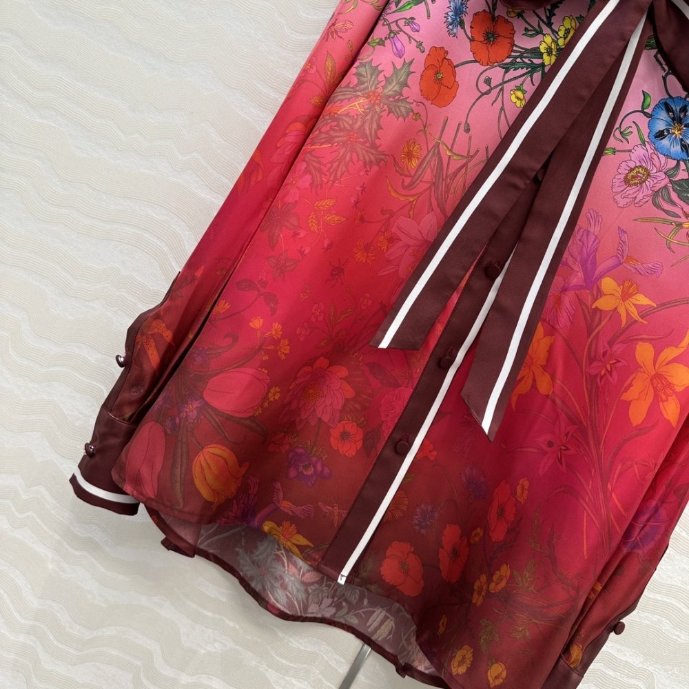 Рубашка шелковая женская фото 5