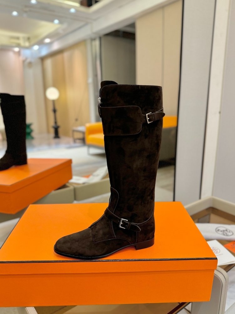 Сапоги Hermes Justine кожаные женские