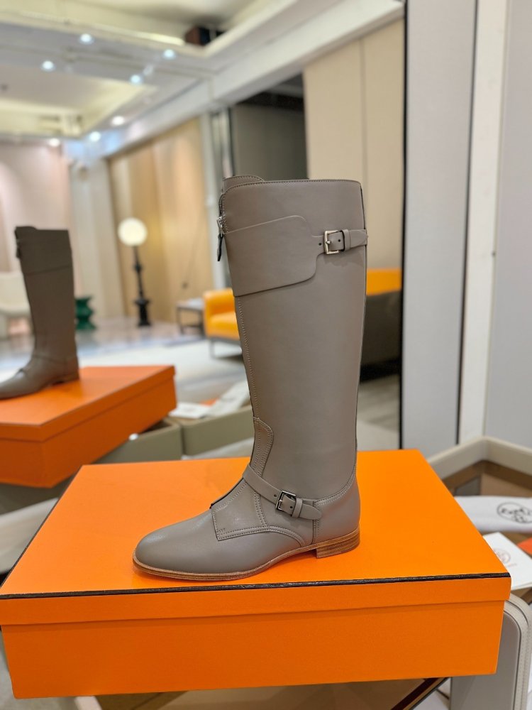 Сапоги Hermes Justine кожаные женские