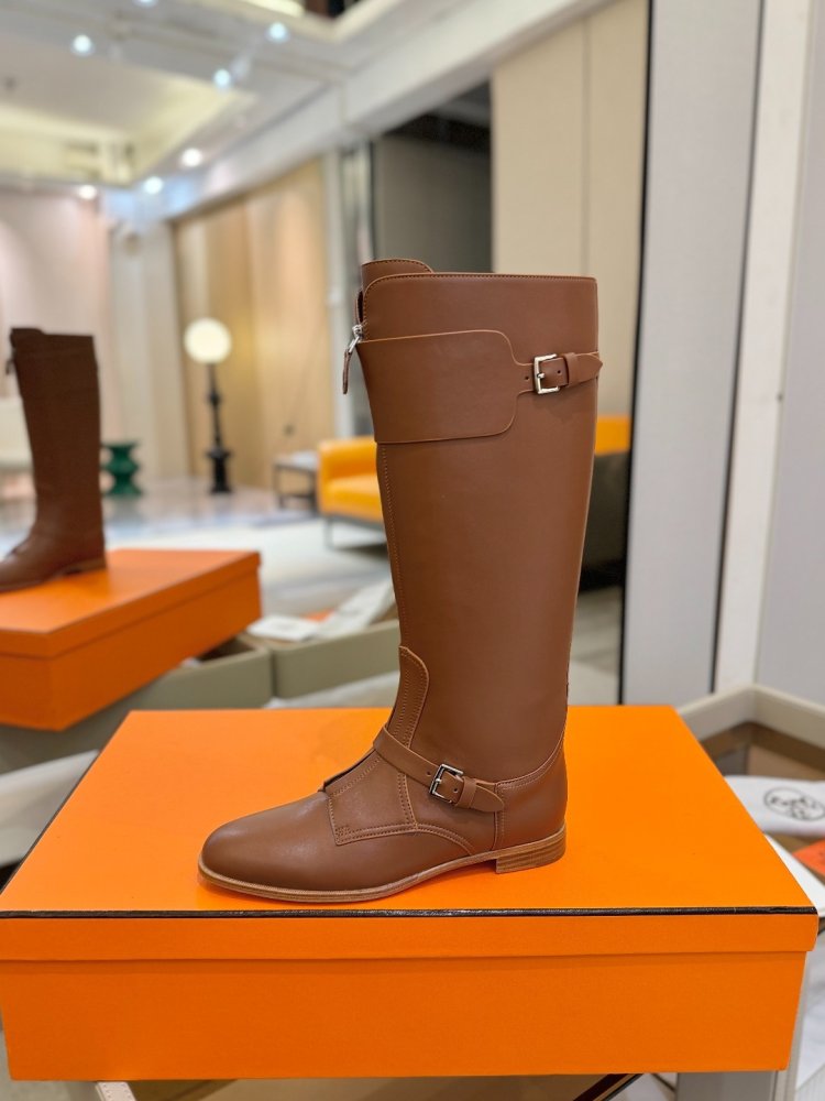 Сапоги Hermes Justine кожаные женские