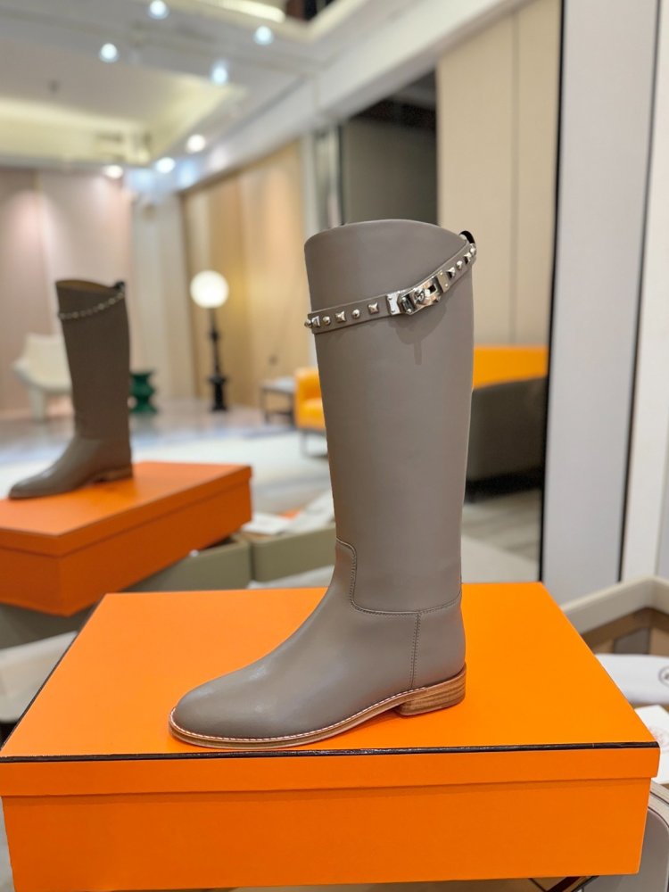 Сапоги Hermes Justine кожаные женские