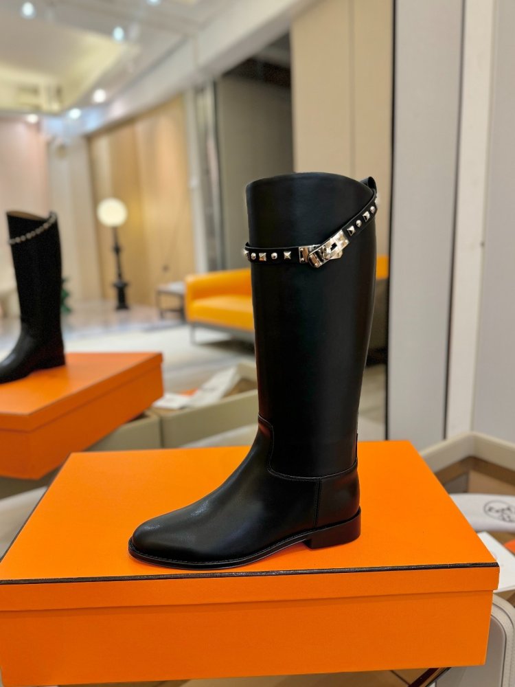 Сапоги Hermes Justine кожаные женские