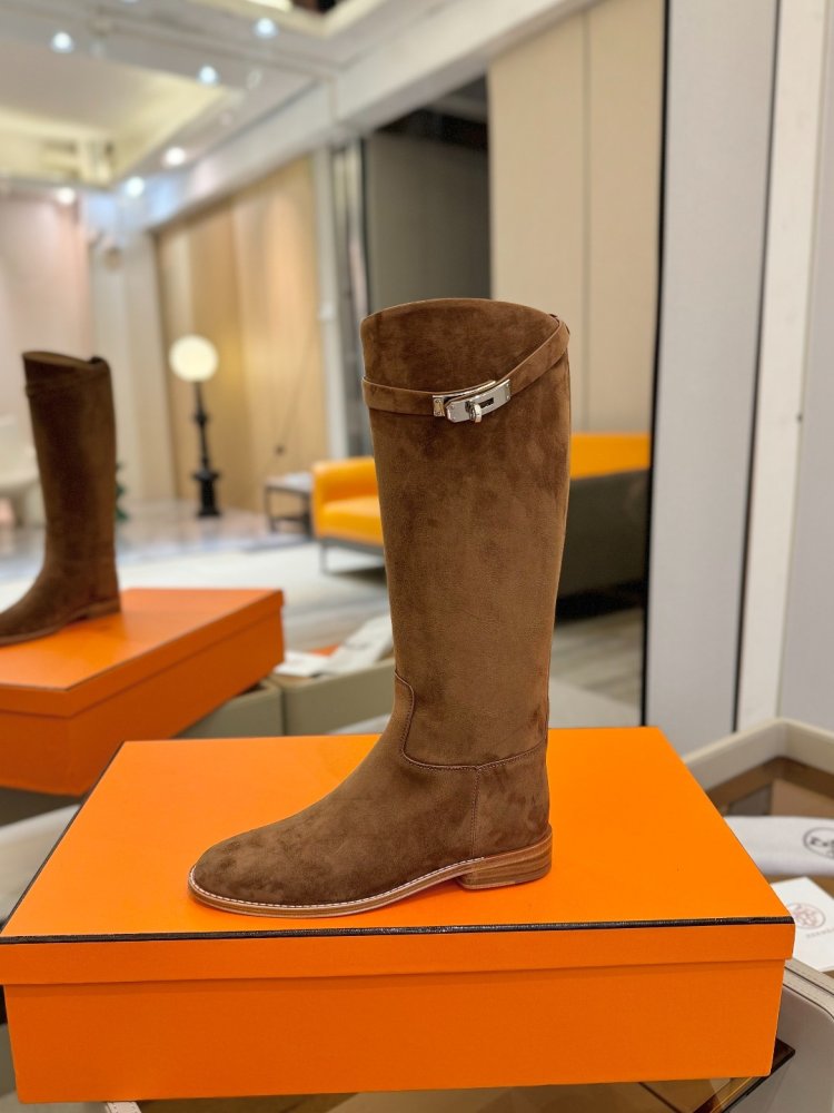 Сапоги Hermes Justine кожаные женские