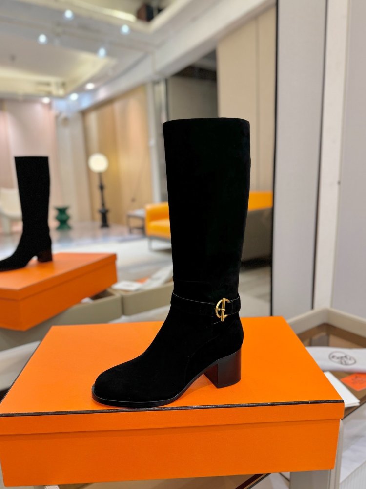 Сапоги Hermes Justine кожаные женские