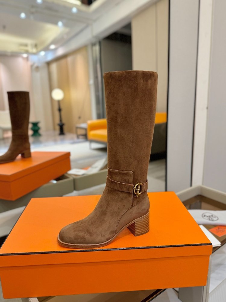 Сапоги Hermes Justine кожаные женские