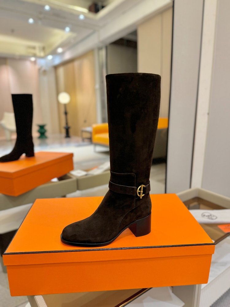 Сапоги Hermes Justine кожаные женские