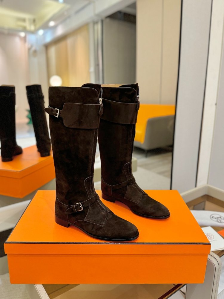 Сапоги Hermes Justine кожаные женские фото 2