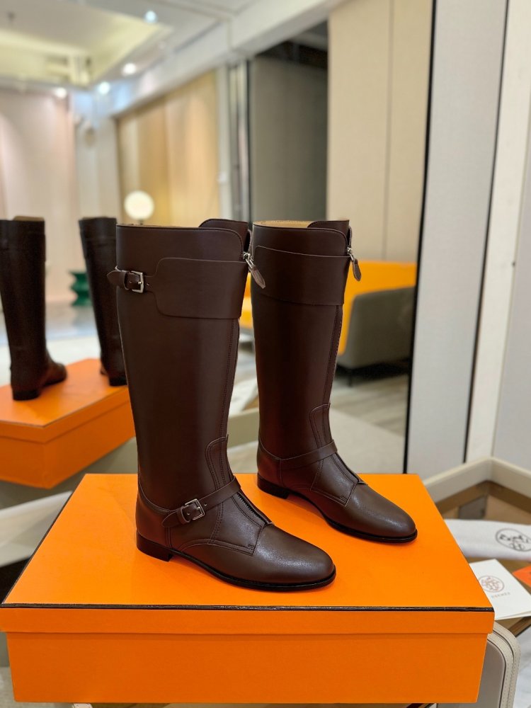 Сапоги Hermes Justine кожаные женские фото 2