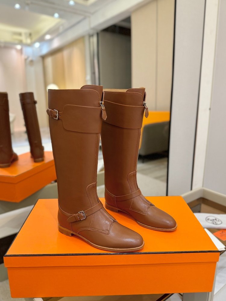 Сапоги Hermes Justine кожаные женские фото 2