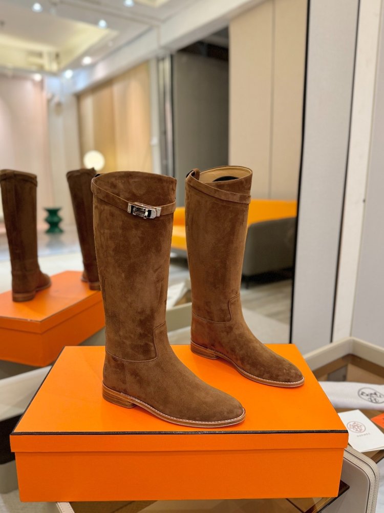 Сапоги Hermes Justine кожаные женские фото 2