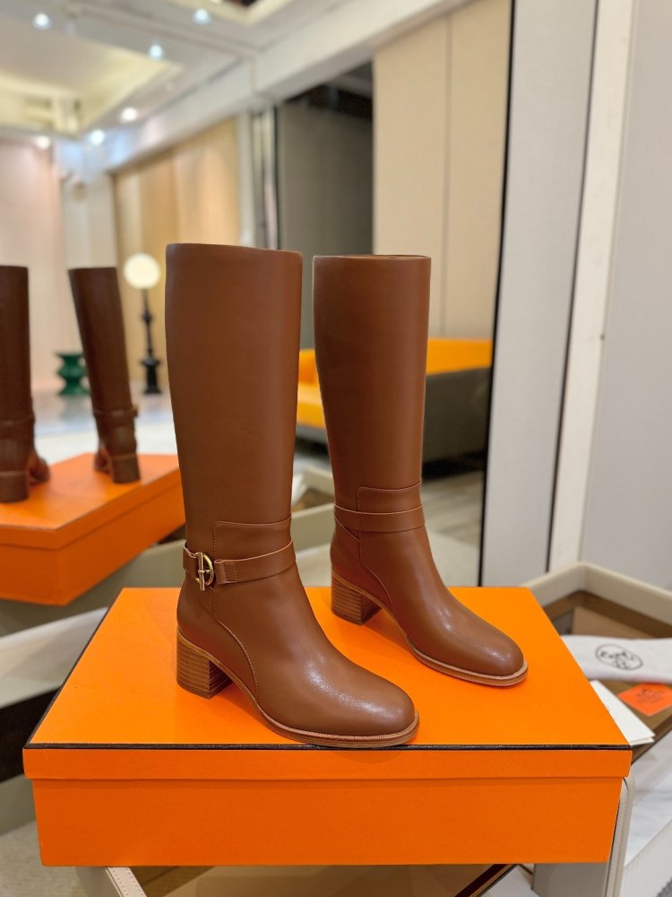 Сапоги Hermes Justine кожаные женские фото 2