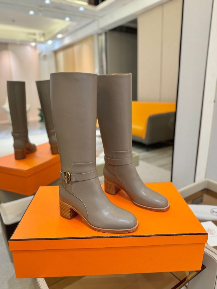 Сапоги Hermes Justine кожаные женские фото 2