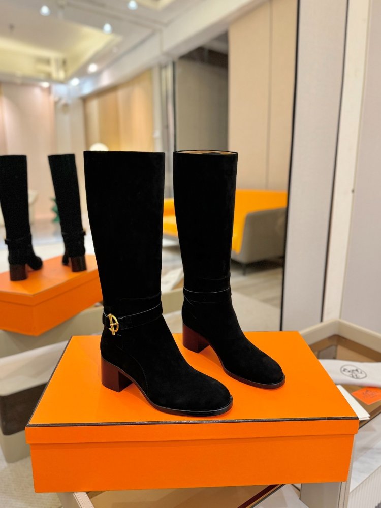 Сапоги Hermes Justine кожаные женские фото 2