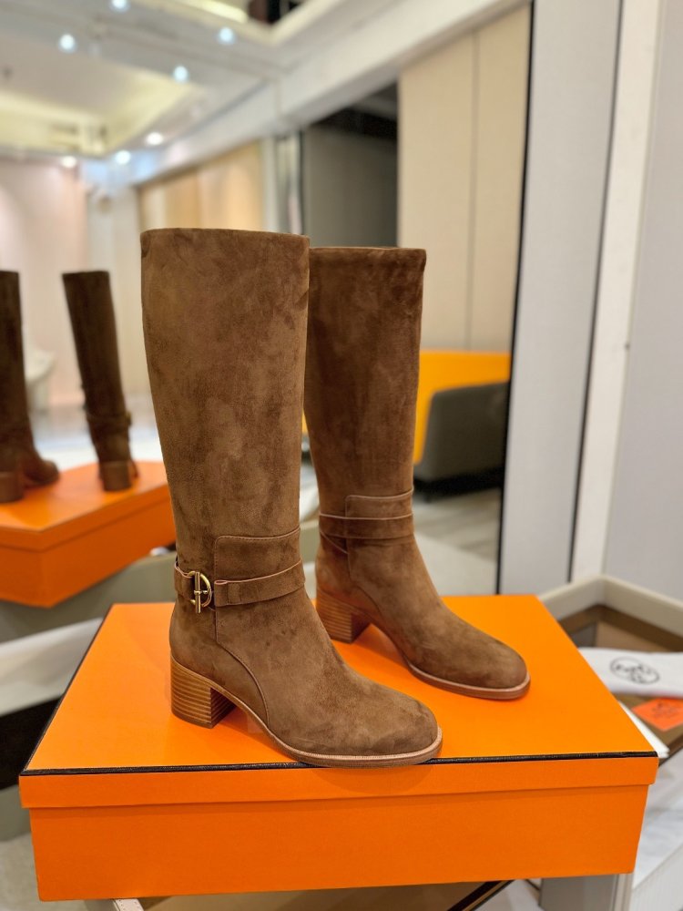 Сапоги Hermes Justine кожаные женские фото 2