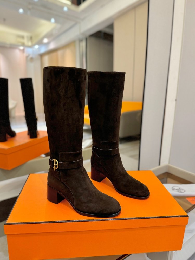 Сапоги Hermes Justine кожаные женские фото 2