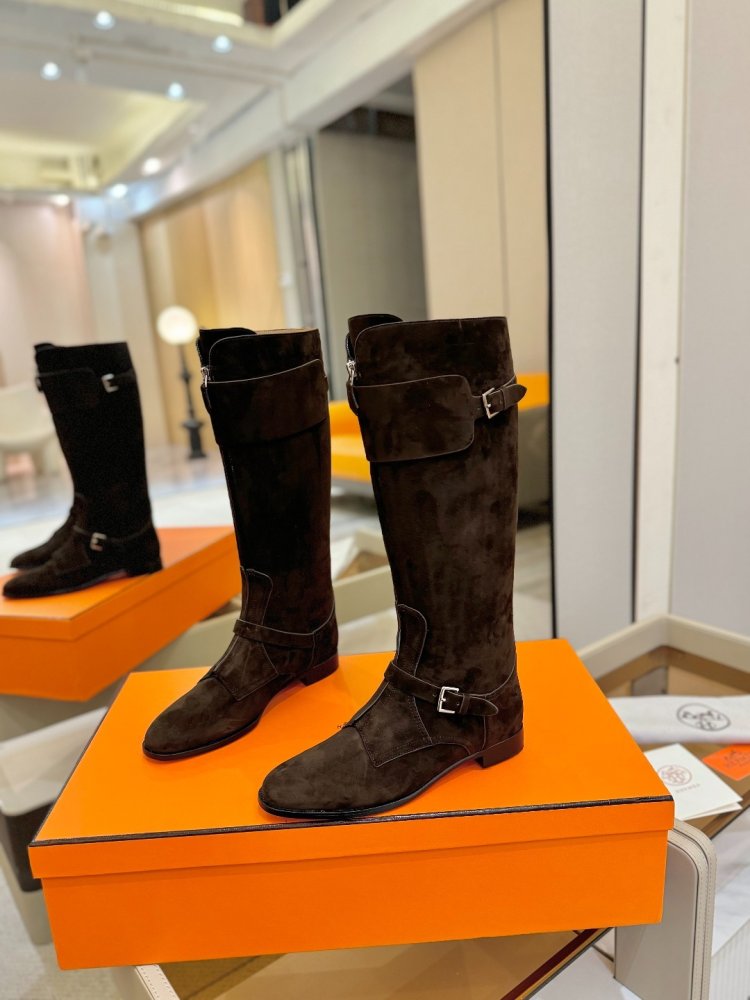 Сапоги Hermes Justine кожаные женские фото 3