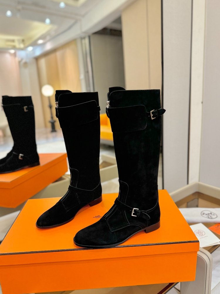 Сапоги Hermes Justine кожаные женские фото 3