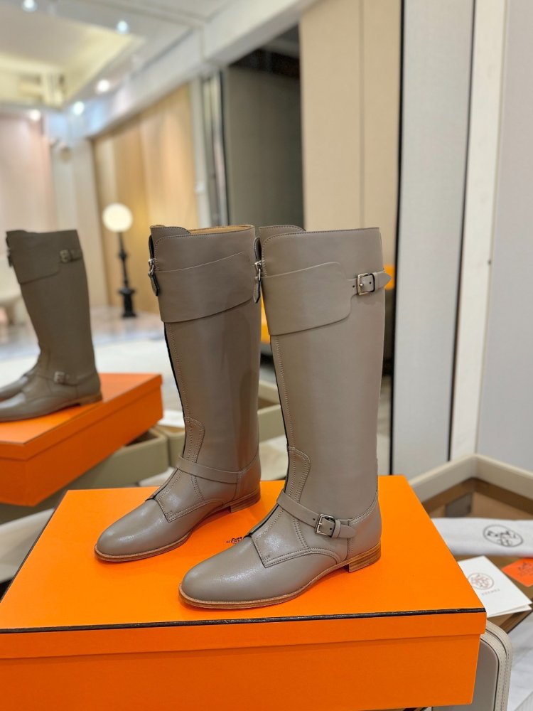 Сапоги Hermes Justine кожаные женские фото 3