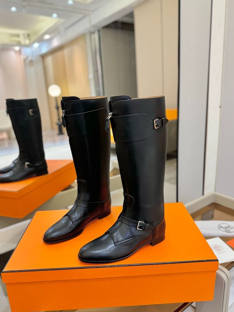 Boots Hermes Justine leather women's фото 3