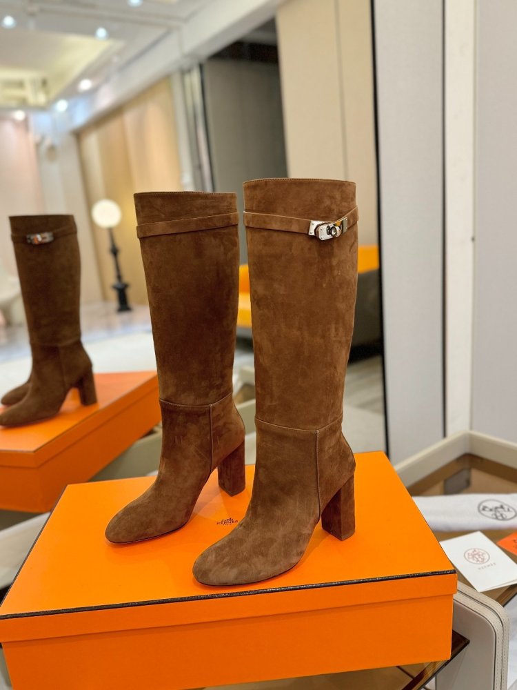 Сапоги Hermes Justine кожаные женские фото 3