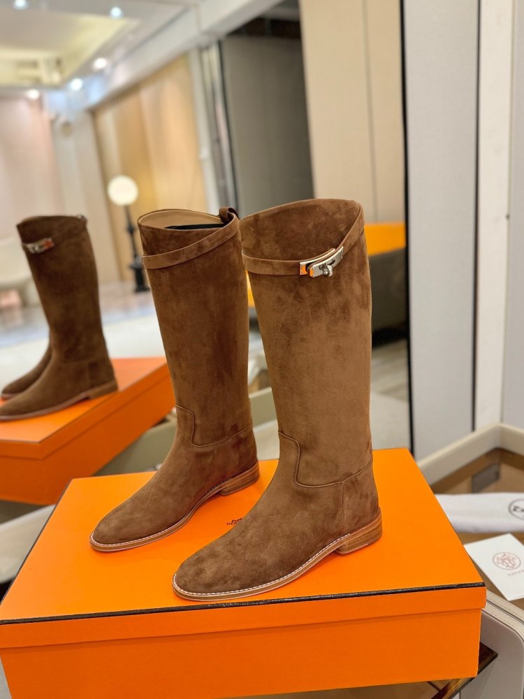 Сапоги Hermes Justine кожаные женские фото 3