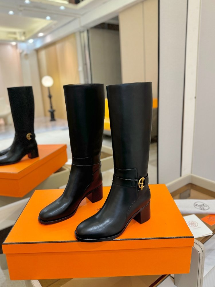 Boots Hermes Justine leather women's фото 3