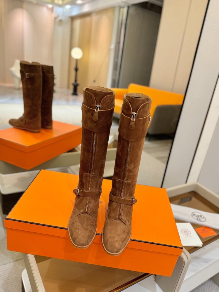 Boots Hermes Justine leather women's фото 4