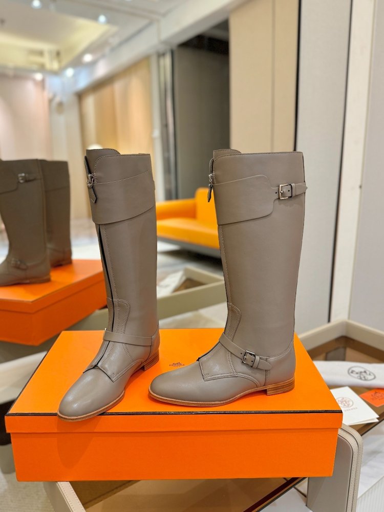 Сапоги Hermes Justine кожаные женские фото 4