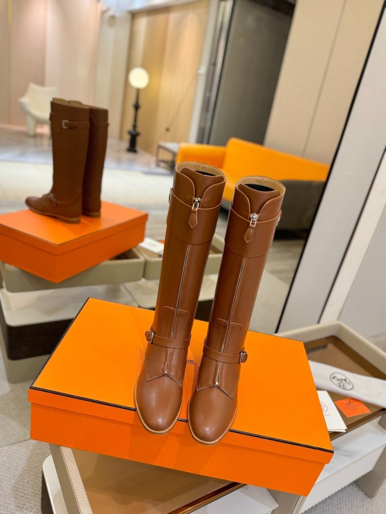 Сапоги Hermes Justine кожаные женские фото 4