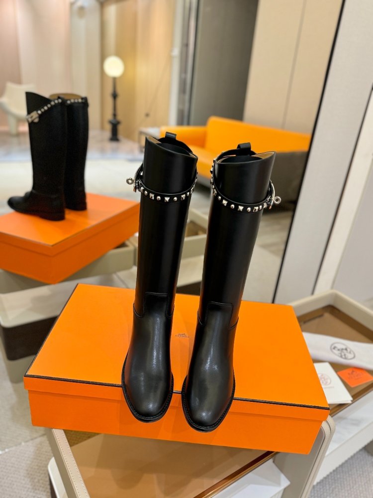 Сапоги Hermes Justine кожаные женские фото 4