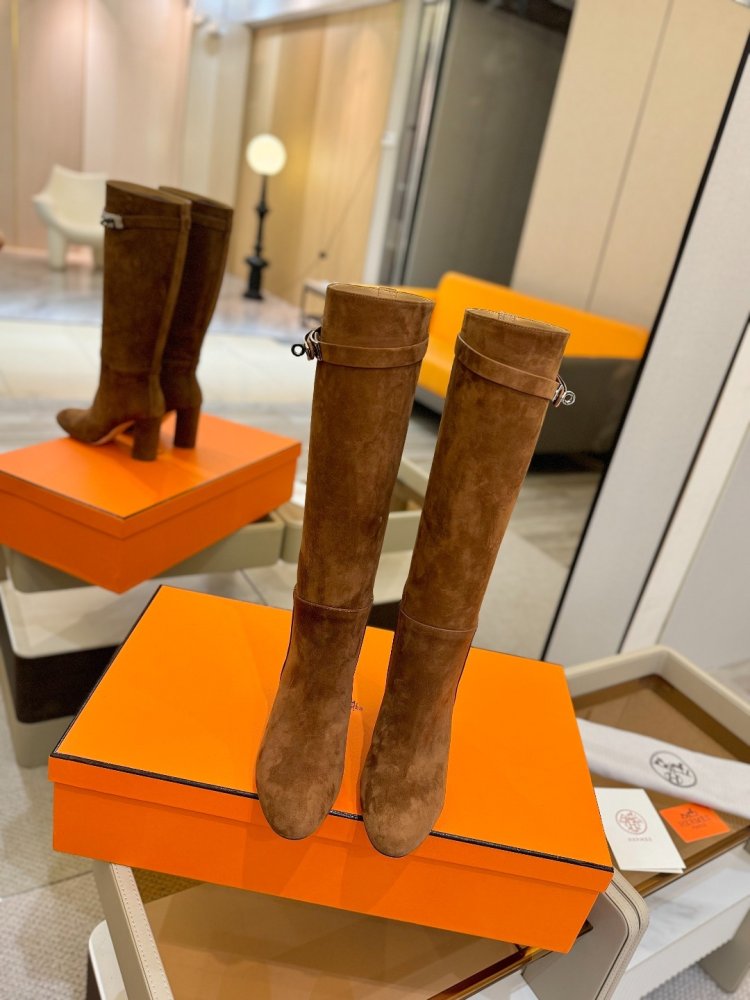 Сапоги Hermes Justine кожаные женские фото 4