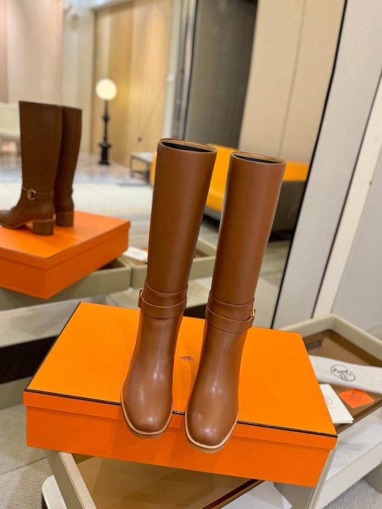 Сапоги Hermes Justine кожаные женские фото 4