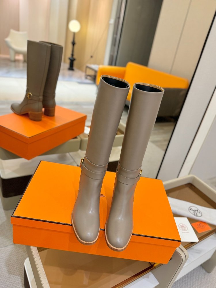 Сапоги Hermes Justine кожаные женские фото 4