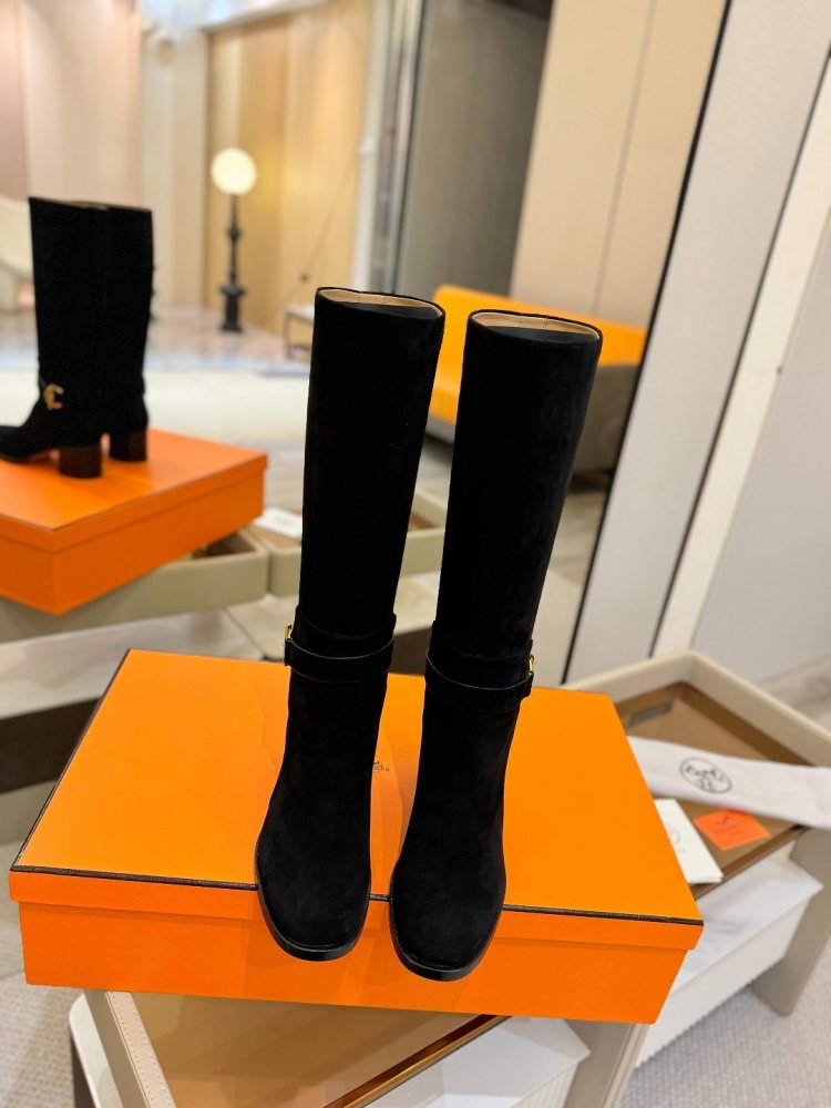 Сапоги Hermes Justine кожаные женские фото 4