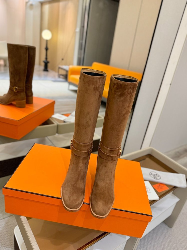 Сапоги Hermes Justine кожаные женские фото 4