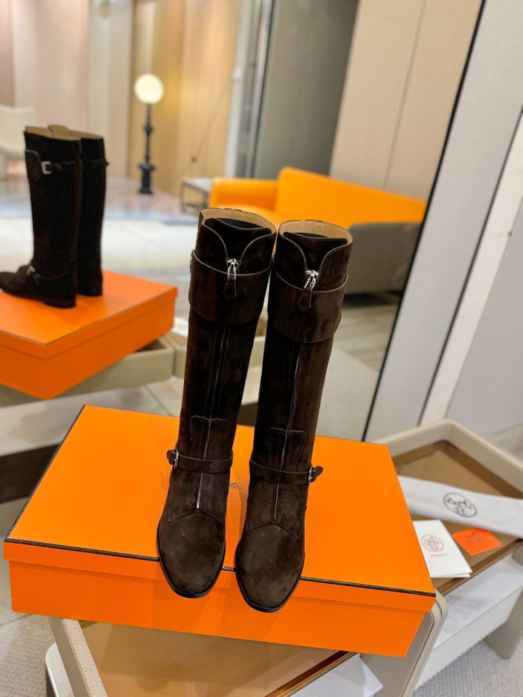 Сапоги Hermes Justine кожаные женские фото 5