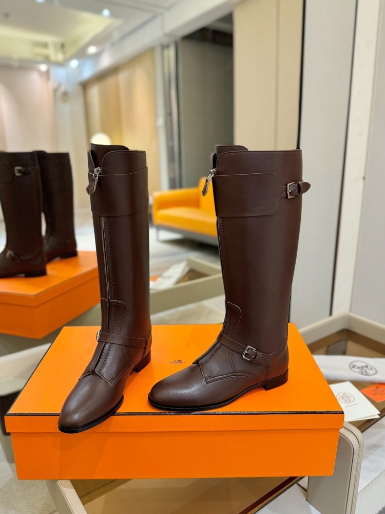 Сапоги Hermes Justine кожаные женские фото 5