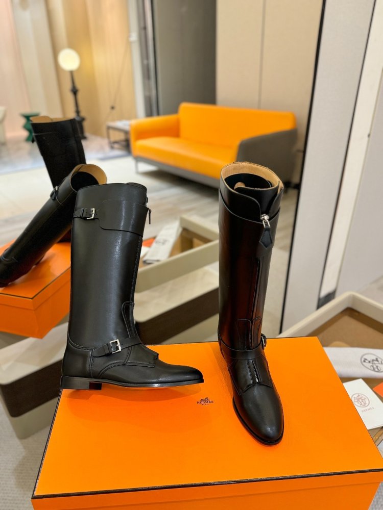 Boots Hermes Justine leather women's фото 5