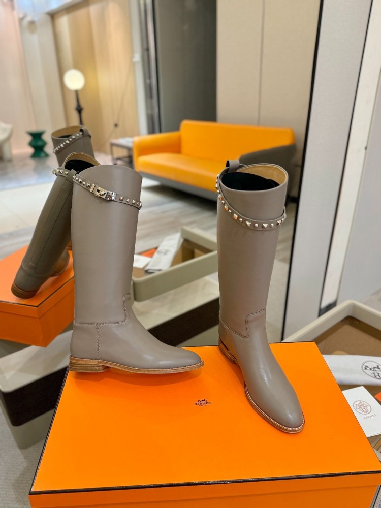 Сапоги Hermes Justine кожаные женские фото 5